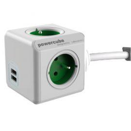 Allocacoc PowerCube USB Extended 1,5m 2402 Green w Alsen