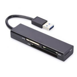 EDNET Czytnik kart 4-portowy USB 3.0 SuperSpeed (CF, SD, Micro SD/SDHC, Memory Stick), czarny w Alsen