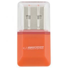 Esperanza CZYTNIK KART PAMIĘCI MicroSD / (MicroSD PenDrive) EA134O         USB 2.0 POMARAŃCZOWY w Alsen