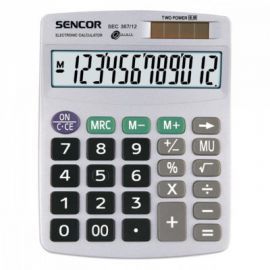 Sencor Kalkulator biurkowy SEC 367/12,12 cyfrowy wyświetlacz, podwójne zasilanie w Alsen