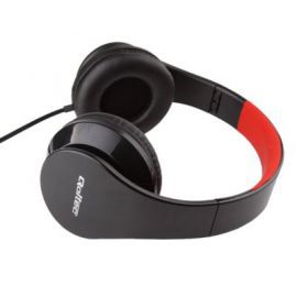 Qoltec Słuchawki nauszne - mikrofon | czarno-czerwony | składane w Alsen