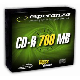Esperanza CD-R Silver 700MB x56 - Slim 10 w Alsen