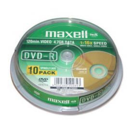 Maxell plyta DVD-R 4,7 16x cake 10 w Alsen
