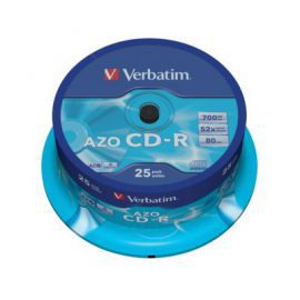 Verbatim CD-R 52x 700MB 25P CB DLP Crystal 43352 w Alsen