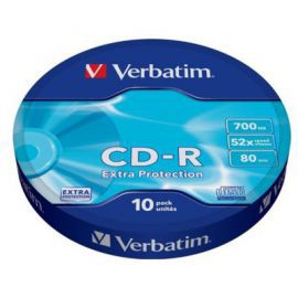Verbatim CD-R 52x 700MB 10P SP Extra Protection Wrap 43725 w Alsen