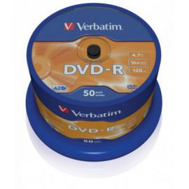 Verbatim DVD-R 16x 4.7GB 50P CB             43548 w Alsen