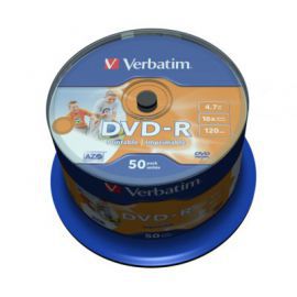 Verbatim DVD-R 16x 4.7GB 50P CB PRINTABLE   43533 w Alsen