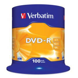 Verbatim DVD-R 16x 4.7GB 100 CB             43549 w Alsen
