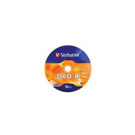 Verbatim DVD-R 16x 4.7GB 10P SP Matt Silver Wrap 43729 w Alsen