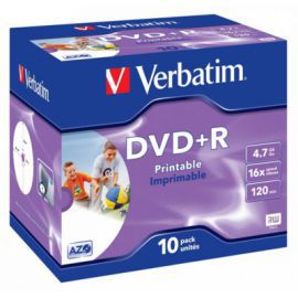 Verbatim DVD+R 16x JC 10P Printable photo    43508 w Alsen