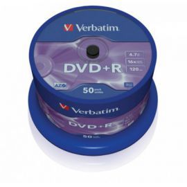 Verbatim DVD+R 16x 4.7GB 50P CB            43550 w Alsen