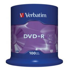 Verbatim DVD+R 16x 4.7GB 100P CB            43551 w Alsen