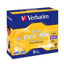 Verbatim DVD+RW 2x 1.4GB 5P JC MINI HARDCOAT 43565 w Alsen