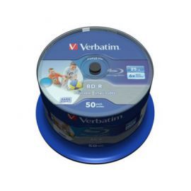 Verbatim BD-R 6x 25GB 50P CB DataLife Printable 43812 w Alsen