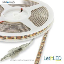 Whitenergy Taśma LED|5m|60szt/m|SMD3528|4.8W/m|12V|IP65|8mm|zimna biała|konektor w Alsen