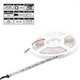 Whitenergy Taśma LED 5m IP20 8mm 9.6W/m 12V 120pcs/m żółty / bez konektora w Alsen