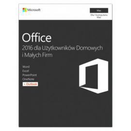 Microsoft Office Mac Home&Business 2016 PL 32-bit/x64 P2  W6F-00851 w Alsen