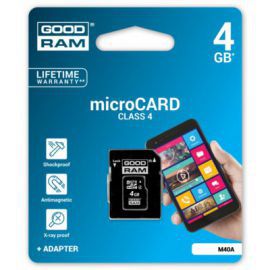 GOODRAM microSD 4GB CL4 + adapter w Alsen