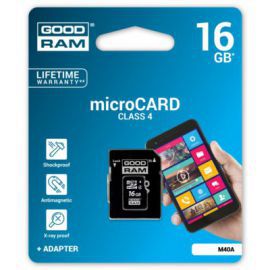 GOODRAM microSDHC 16GB CL4 + adapter w Alsen