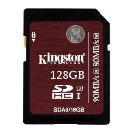 Kingston SDHC 128GB Class10 UHS-S U3 Card 90/80 MB/s w Alsen