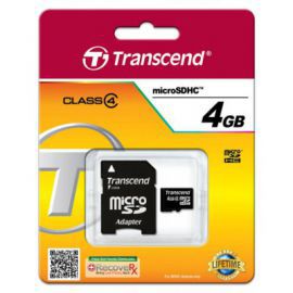 Transcend microSD 4GB Class4 + adapter w Alsen