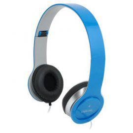 LogiLink Stylowe słuchawki stereo z mikrofonem, niebieskie w Alsen