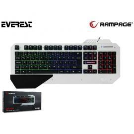 EVEREST Rampage KB-R04 Czarno-srebrna Rainbow RGB Led Gaming w Alsen