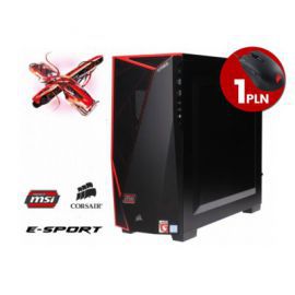 OPTIMUS E-Sport MH110T-CR20 i5-7400/8GB/1TB/GTX1050 Ti OC 4GB RED LED Corsair GAMING RGB HARPOON Gaming Mouse w Alsen