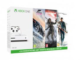 MICROSOFT Xbox One S 500 GB z grami Forza Horizon 3, Quantum Break, Rise of The Tomb Raider w NEONET